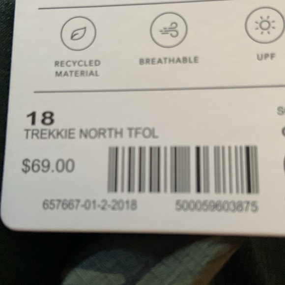 ATHLETA Trekkie North floral print shorts mid rise hiking athletic fabric green - Picture 12 of 13